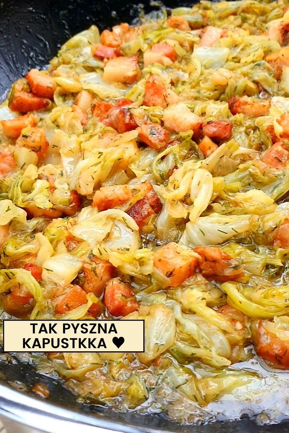 zasmażana młoda kapusta z boczkiem