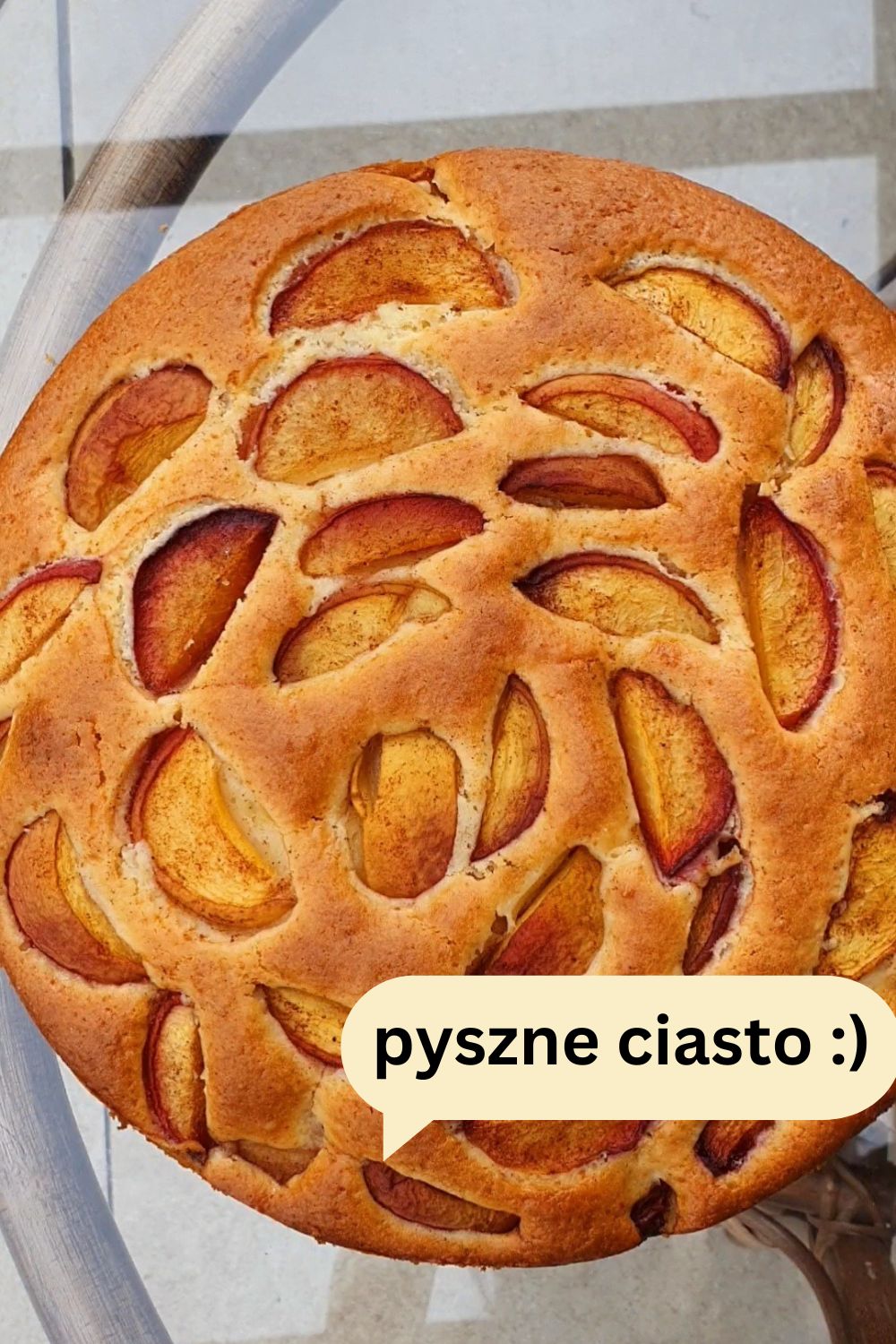 proste ciasto z brzoskwiniami
