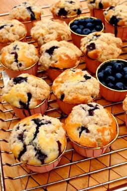muffiny z borówkami