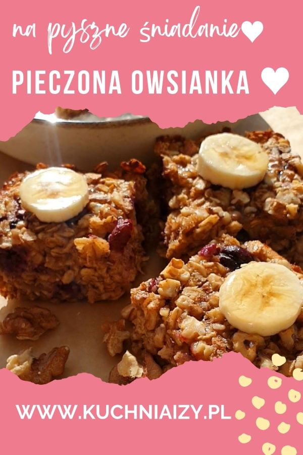 pieczona owsianka z borówkami