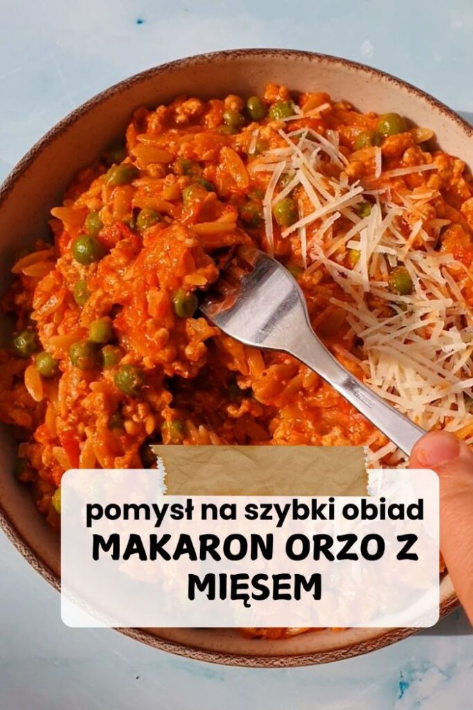 makaron orzo z mięsem