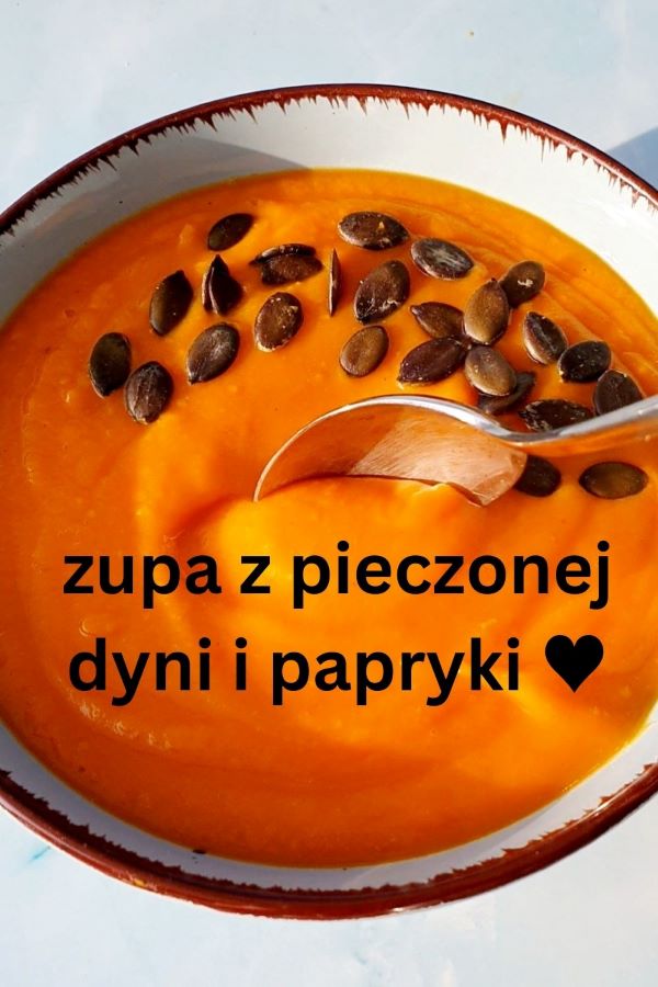 zupa z pieczonej dyni i papryki