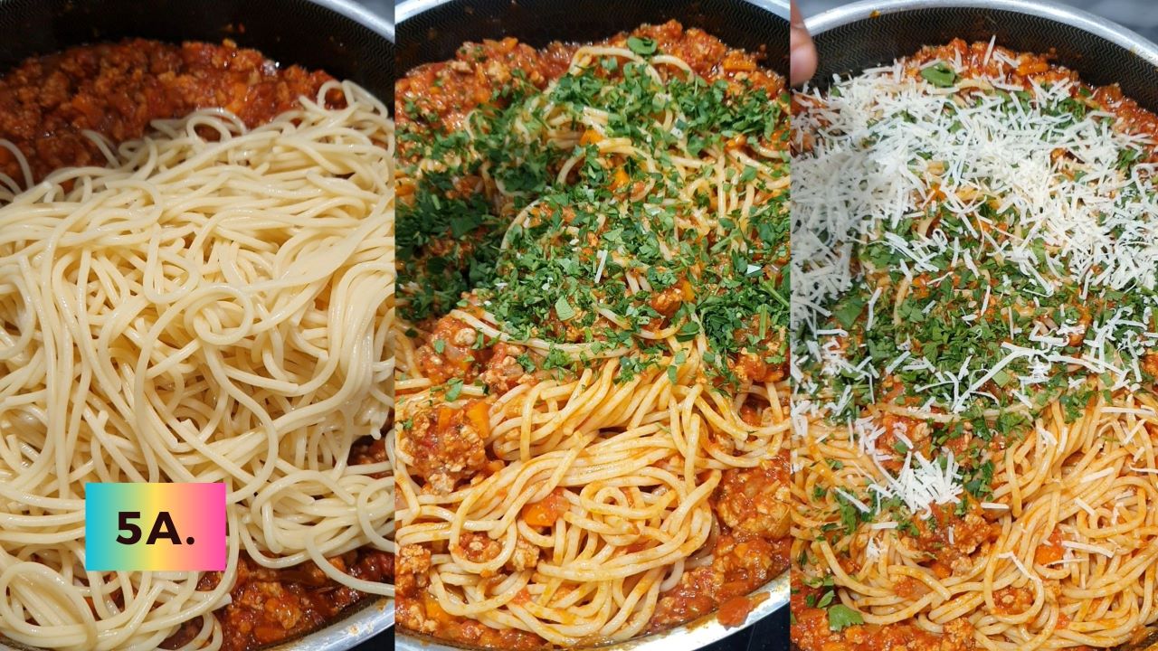 Spaghetti z mięsem mielonym w sosie pomidorowym. – Kuchnia Izy