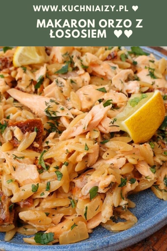 makaron orzo z łososiem