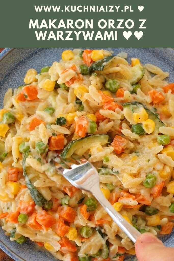 makaron orzo z warzywami