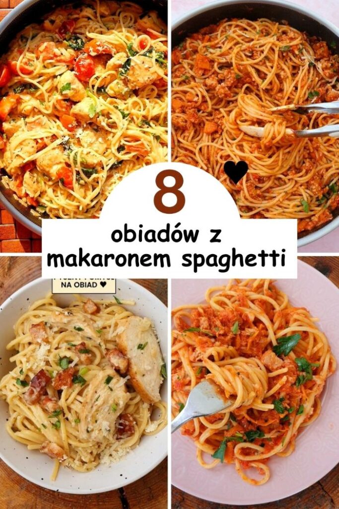 obiad z makaronem spaghetti