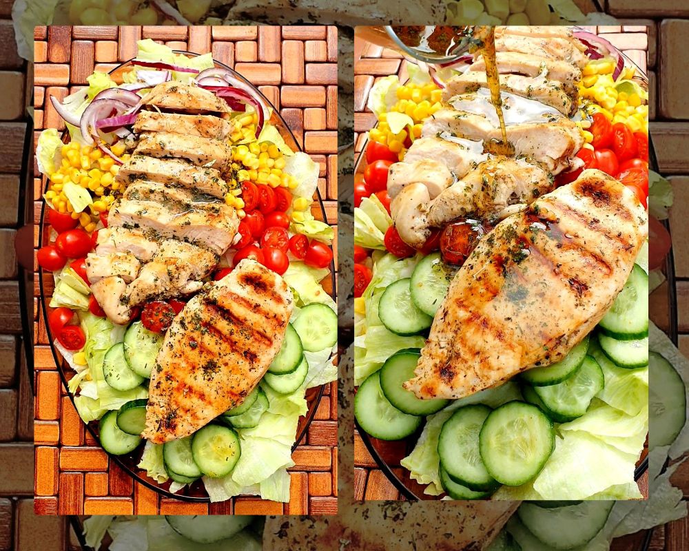 sałatka z grillowanym kurczakiem