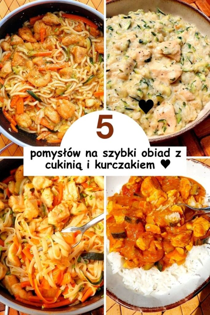 obiad z kurczakiem i cukinią