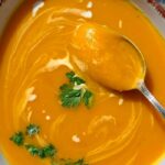 zupa dyniowa z pieczonej dyni
