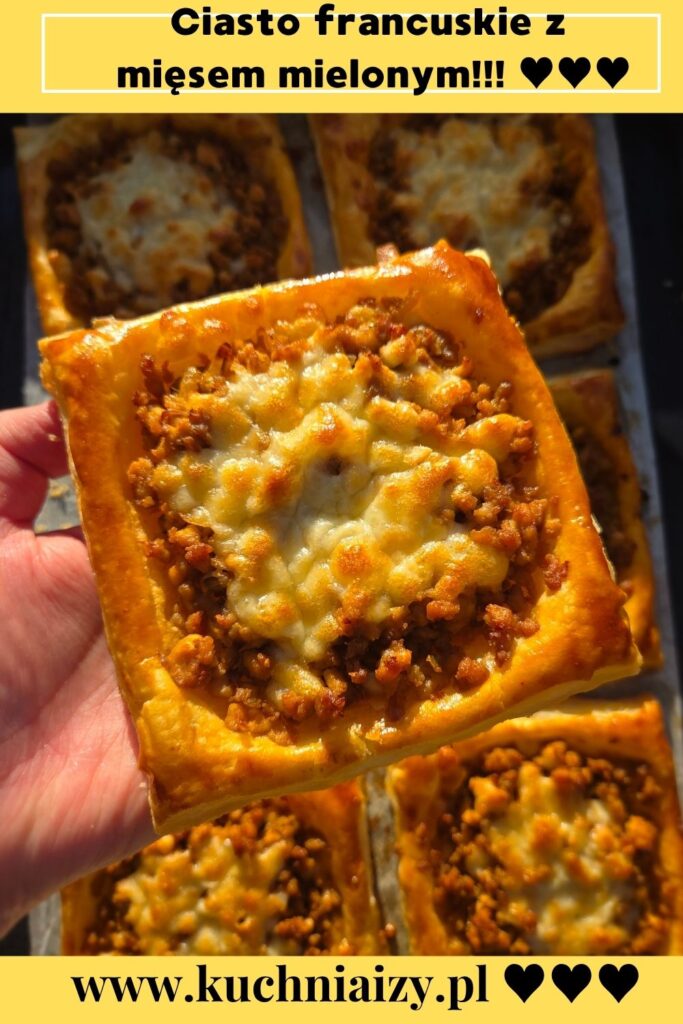 ciasto francuskie z mięsem mielonym