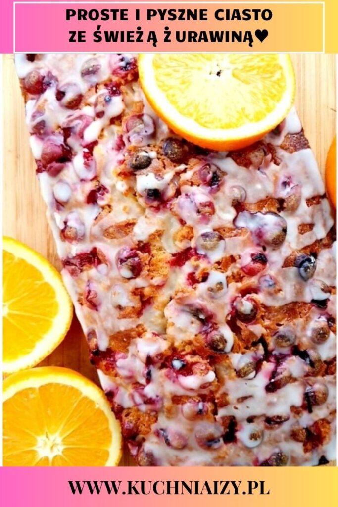 ciasto ze świeżą żurawiną