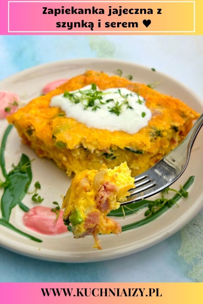 frittata z szynką i serem