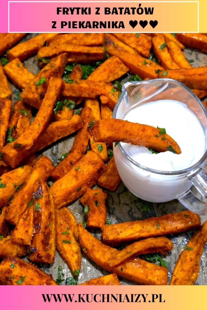 frytki z batatów z piekarnika