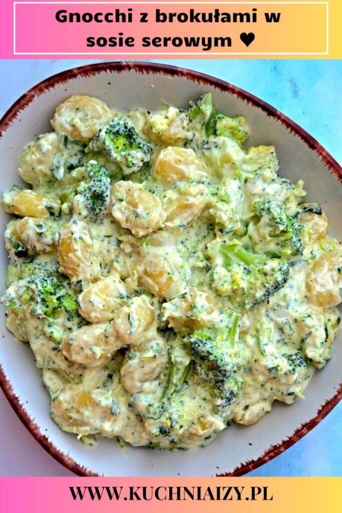 gnocchi z brokułami w sosie bez mięsa