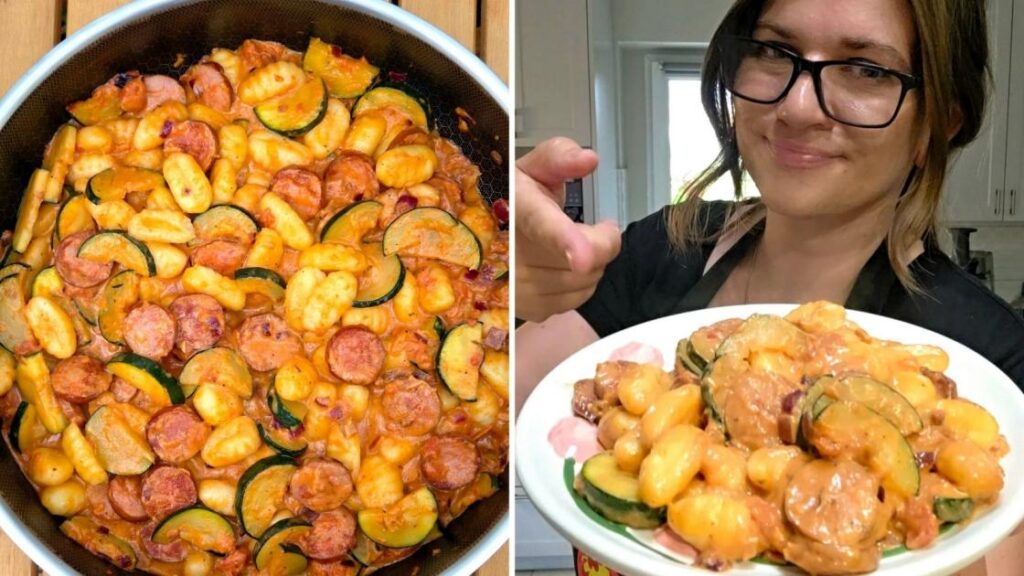 gnocchi z kiełbasą i cukinią