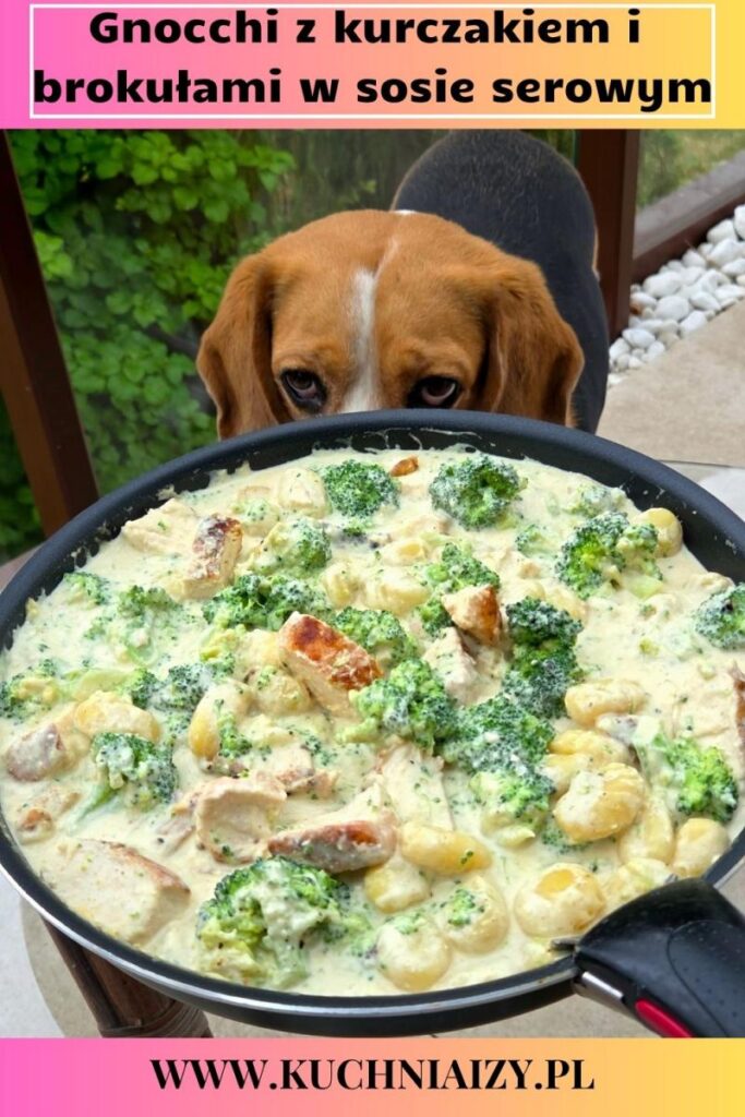 gnocchi z kurczakiem i brokułami