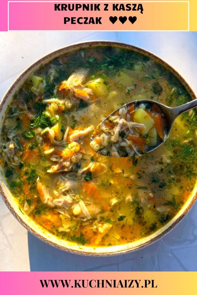 krupnik z kaszą pęczak