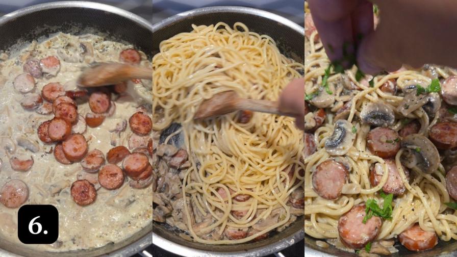 makaron-z-kielbasa-i-pieczarkami-przygotowanie-krok-6.