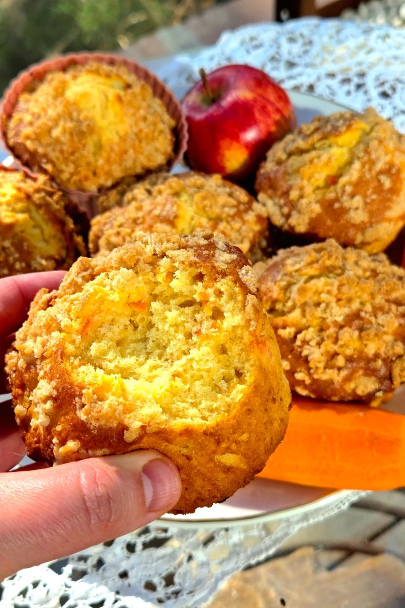 muffiny marchewkowo - jabłkowe