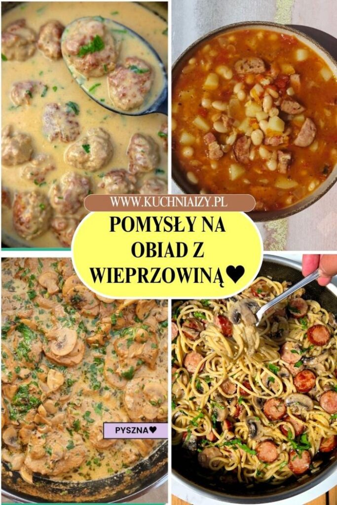 obiad z mięsem wieprzowym
