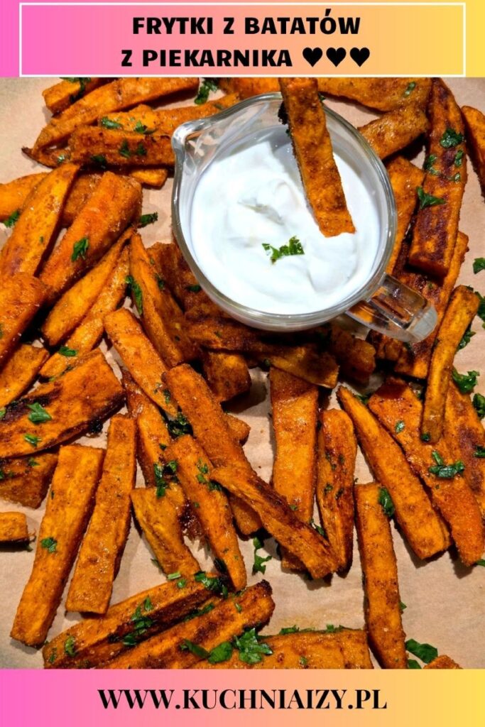 pieczone frytki z batatów