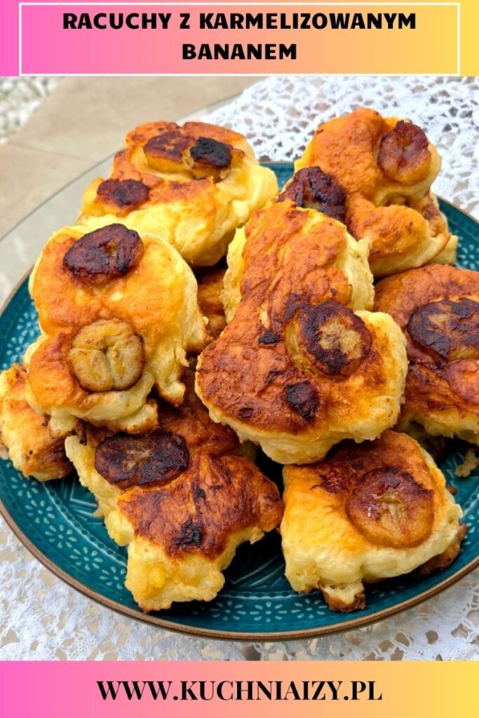 racuchy drożdżowe z bananem