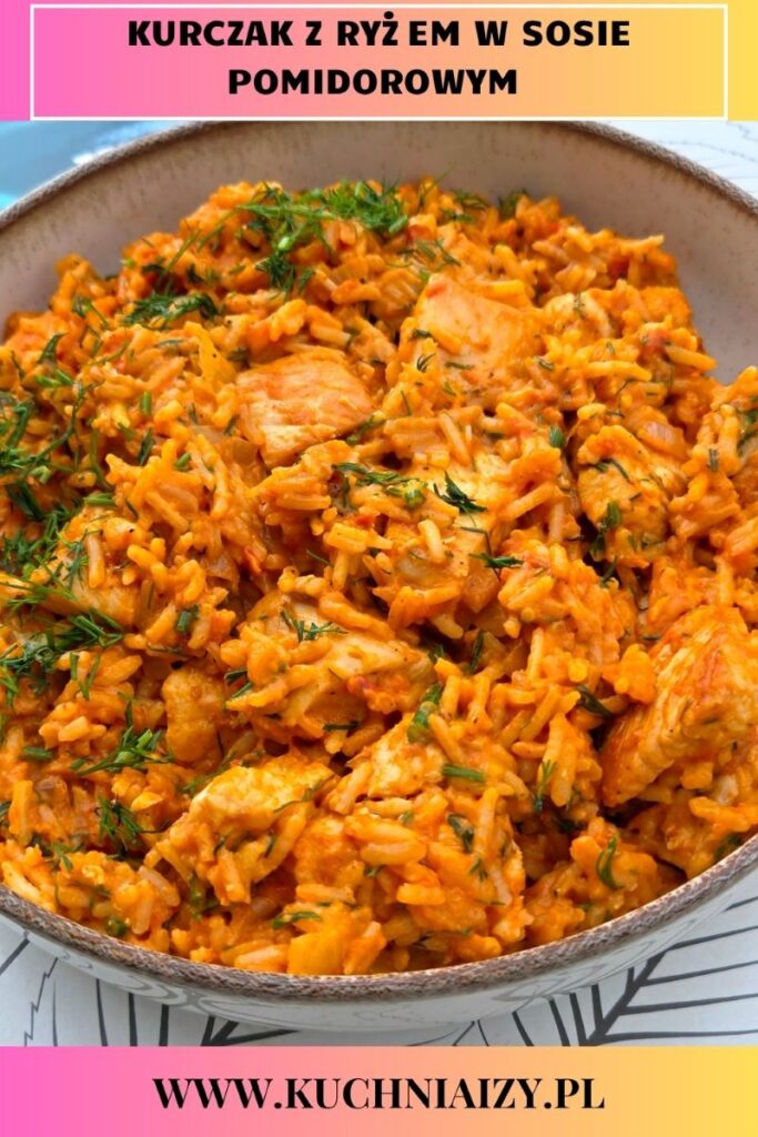 ryż z kurczakiem w sosie pomidorowym