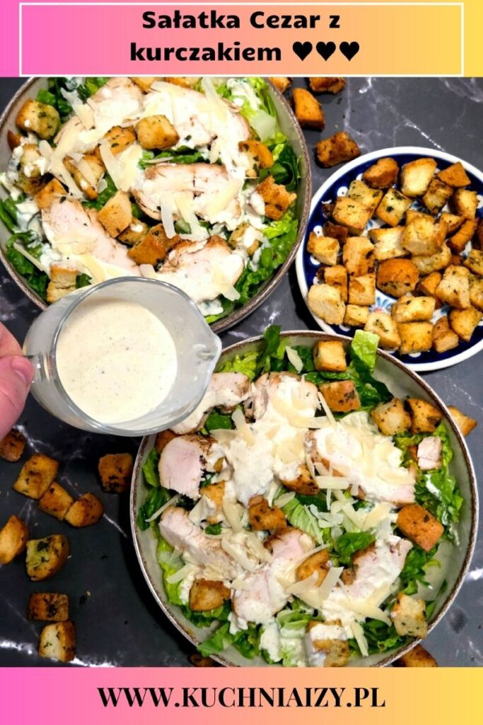sałatka cezar z kurczakiem