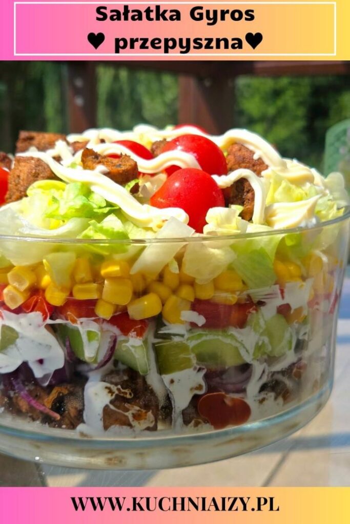 sałatka gyros z kurczakiem