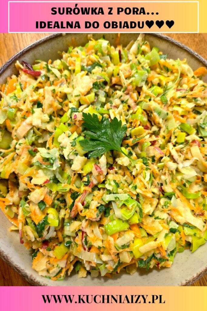 surówka z pora do obiadu