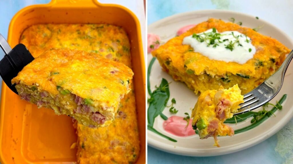 zapiekanka jajeczna z szynką