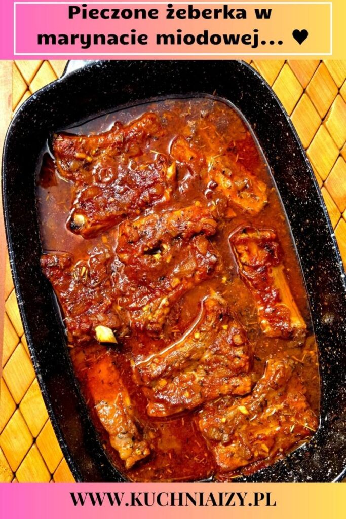 żeberka pieczone w marynacie