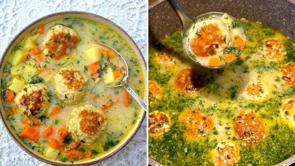 zupa z pulpetami drobiowymi